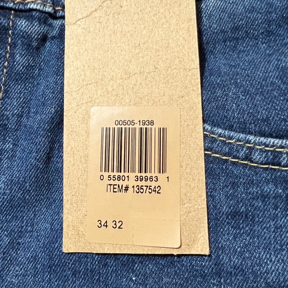 Levi's 505 Jeans Regular Traditional Size 34 x 32 Medium Blue Stretch - Picture 7 of 9